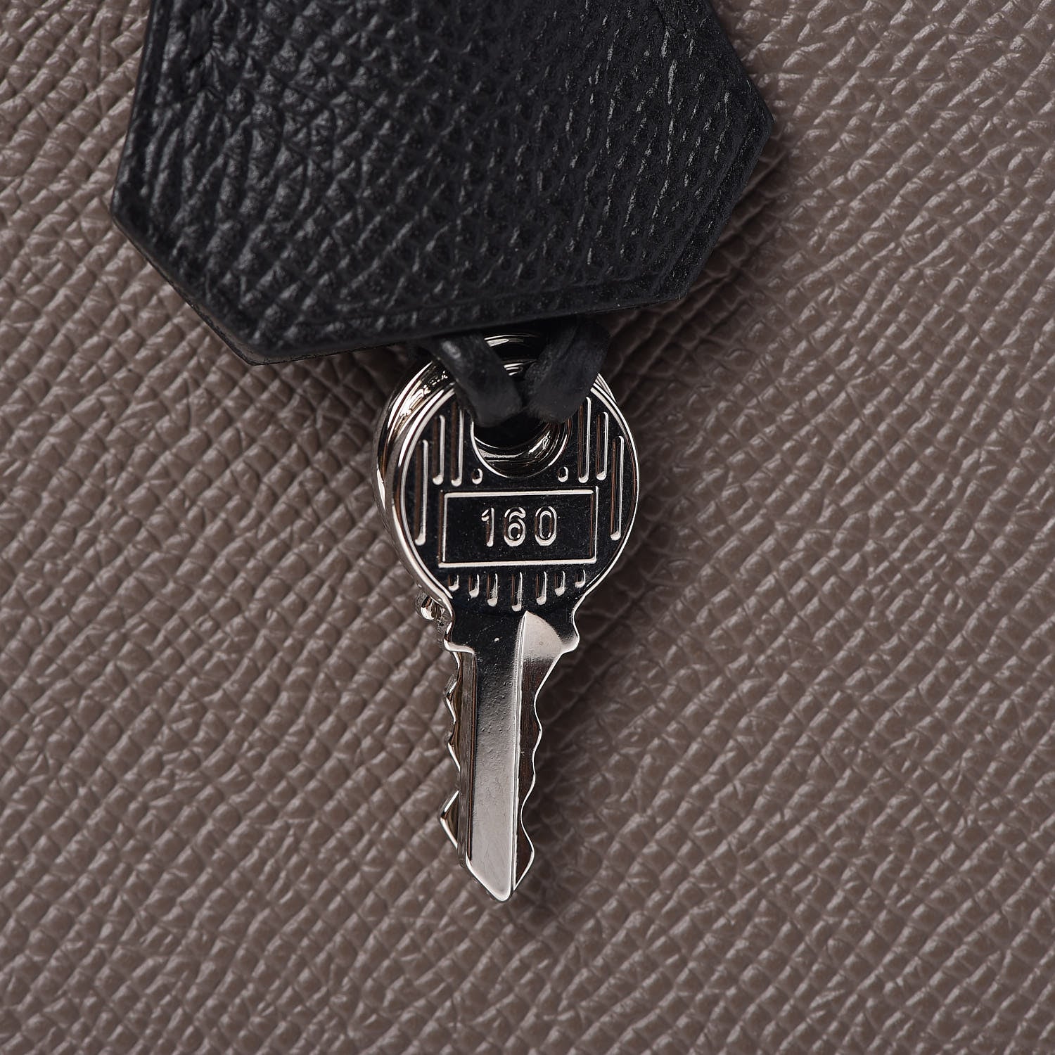 Hermes Epsom Bi Color Horseshoe Kelly Sellier 25 Etain Black 34 of 40