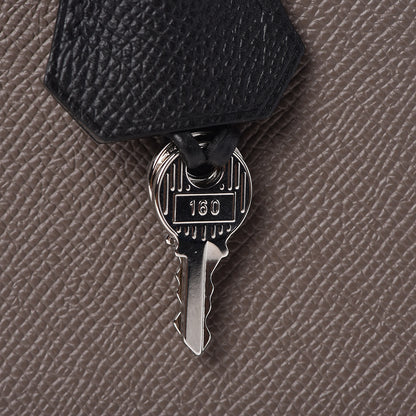 Hermes Epsom Bi Color Horseshoe Kelly Sellier 25 Etain Black 34 of 40