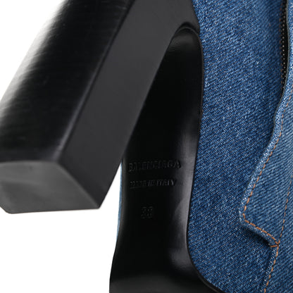 Balenciaga Denim Ankle Boots 38 Blue 6 of 10