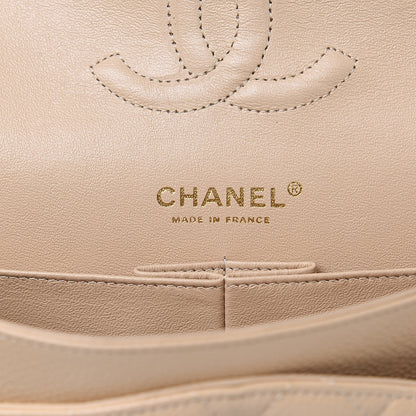 Chanel Caviar Quilted Medium Double Flap Beige Clair 6 of 11