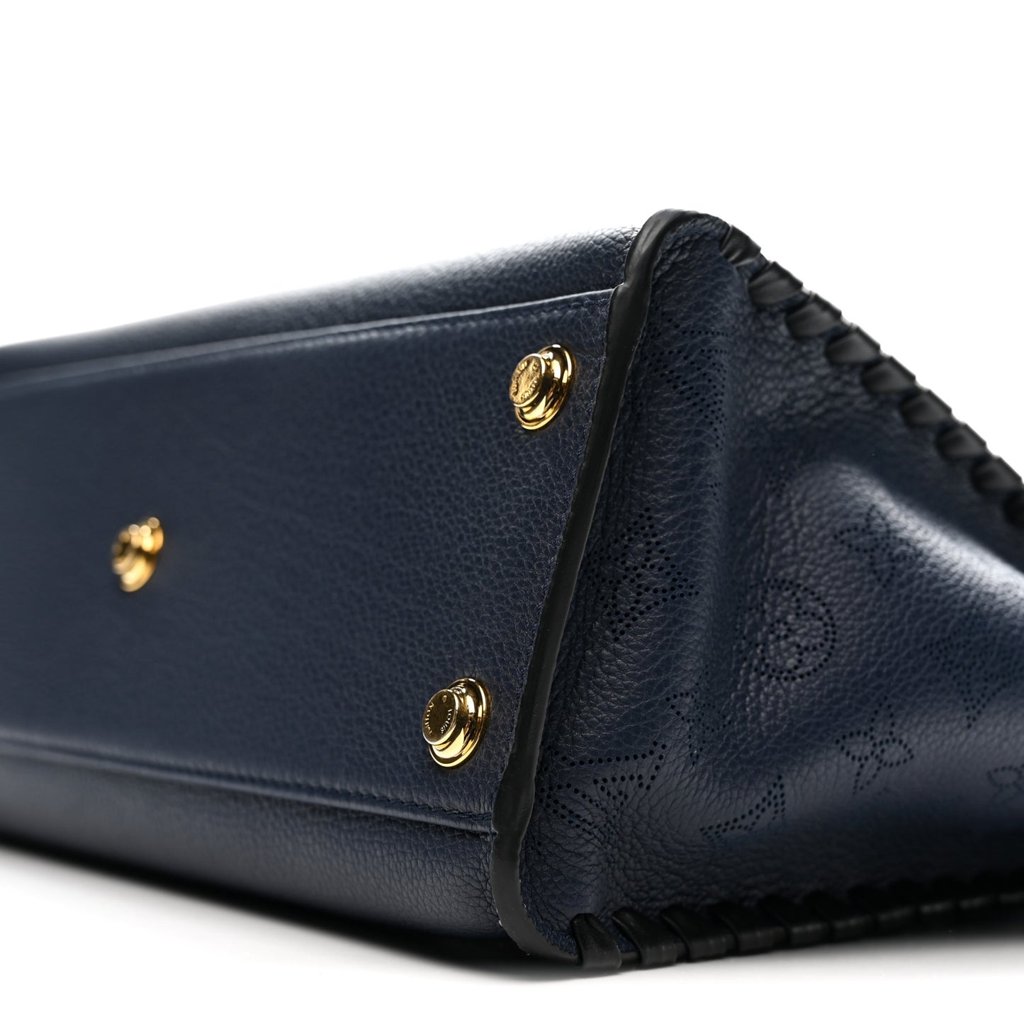Calfskin Mahina Braided On My Side MM Navy Blue