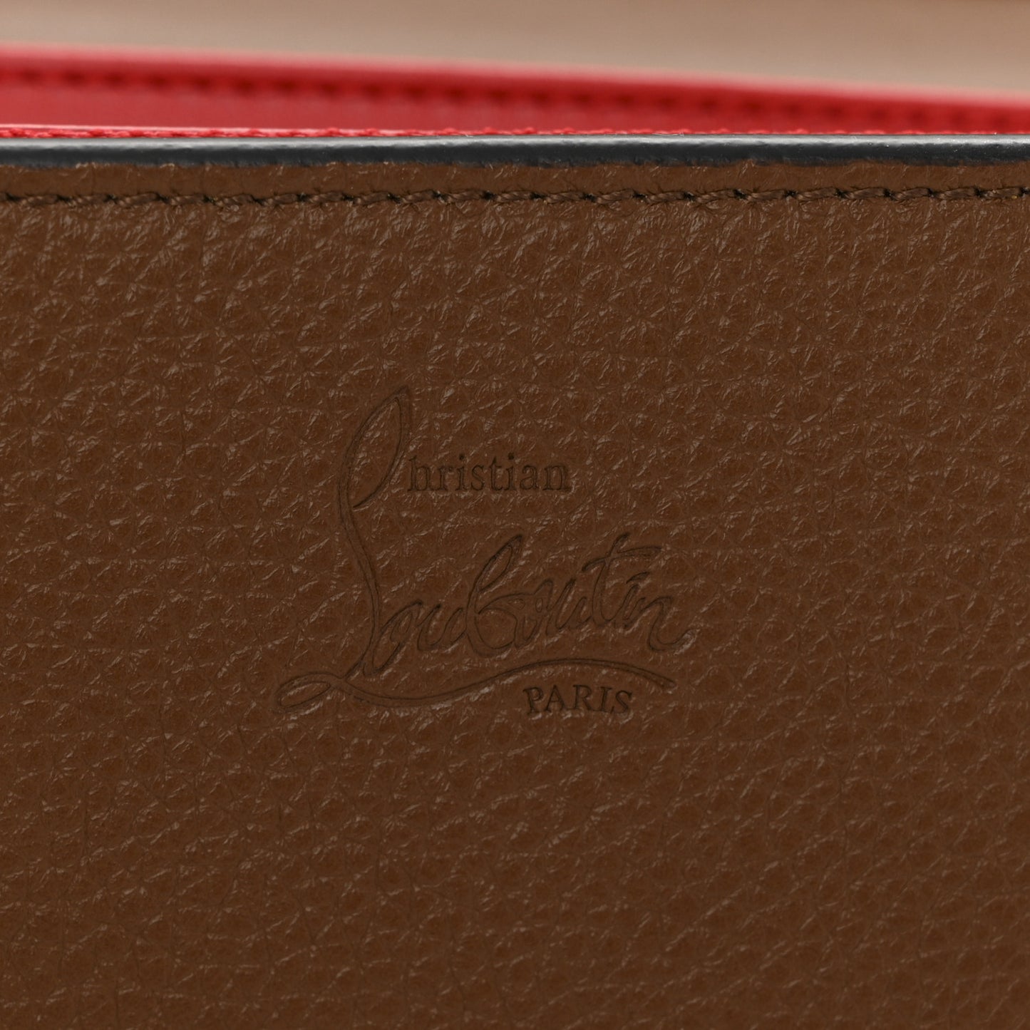 Calfskin Spikes Loubinthesky Paloma Wallet On Chain  Biscotto