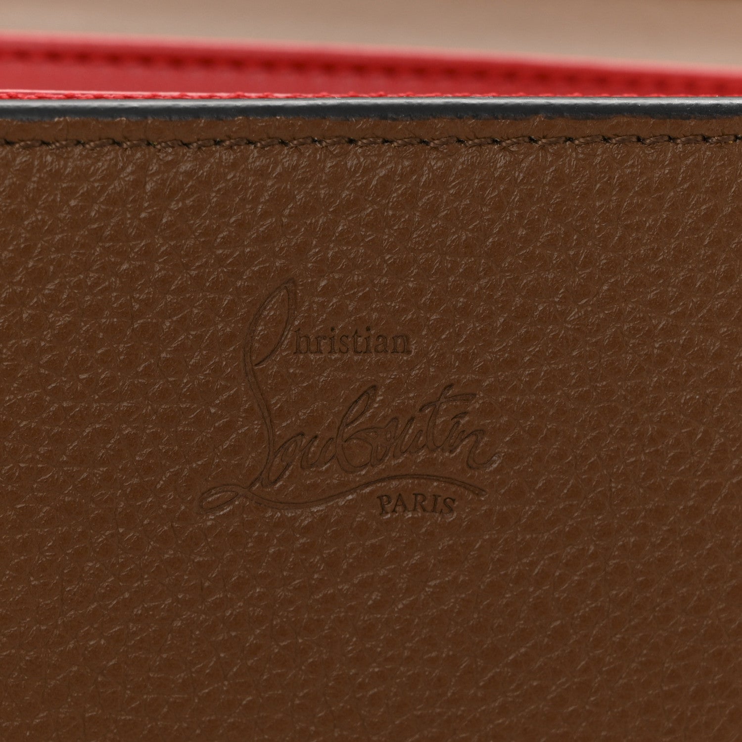 Christian Louboutin Calfskin Spikes Loubinthesky Paloma Wallet On Chain  Biscotto 6 of 11