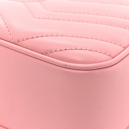 Gucci Calfskin Matelasse Small GG Marmont Chain Shoulder Bag Wild Rose 13 of 15