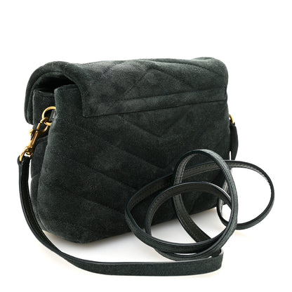Saint Laurent Suede Y Quilted Monogram Toy Loulou Crossbody Bag Dark Forest Dark Forest 3 of 11