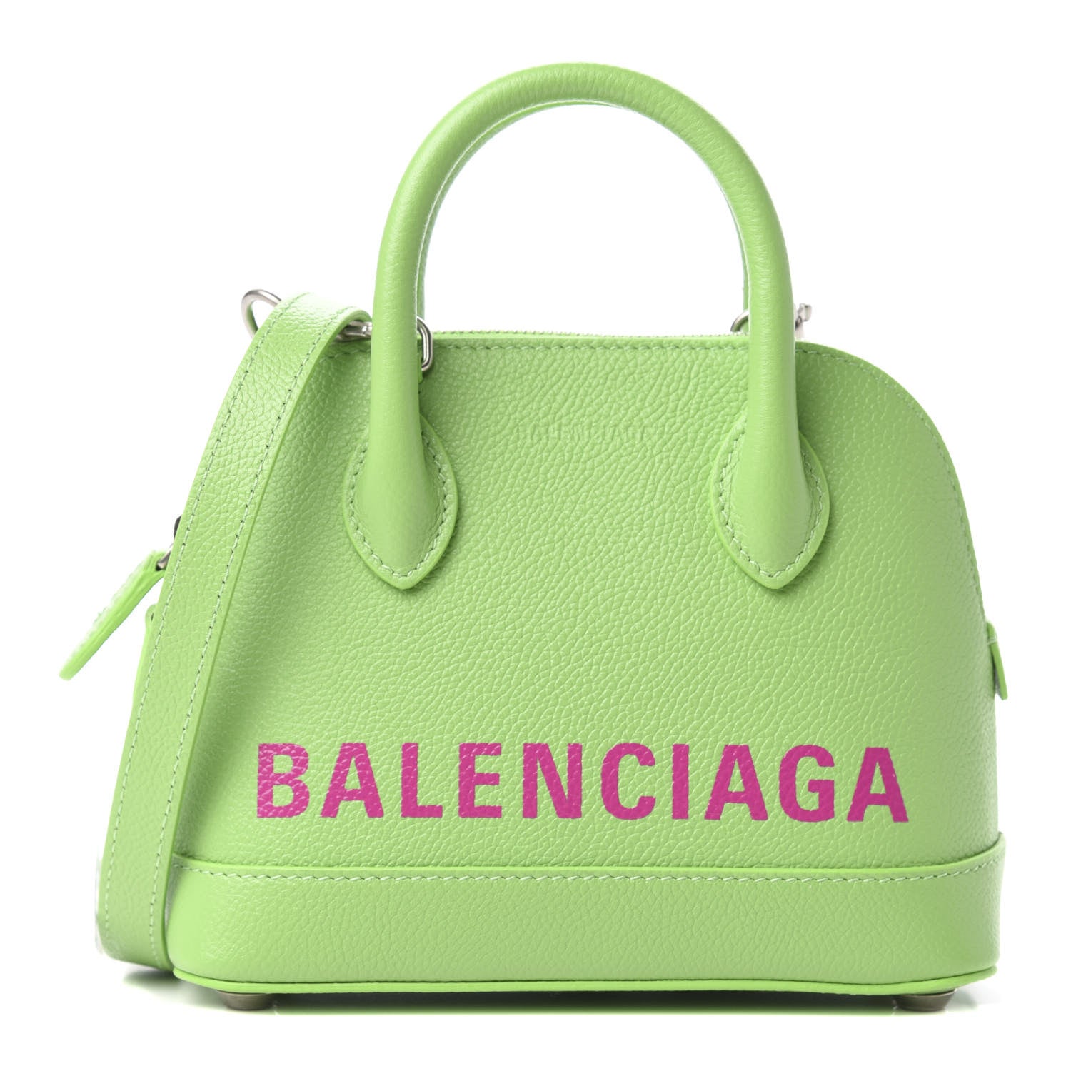 Balenciaga Grained Calfskin XXS Ville Top Handle Bag Light Green Fuchsia 1 of 9