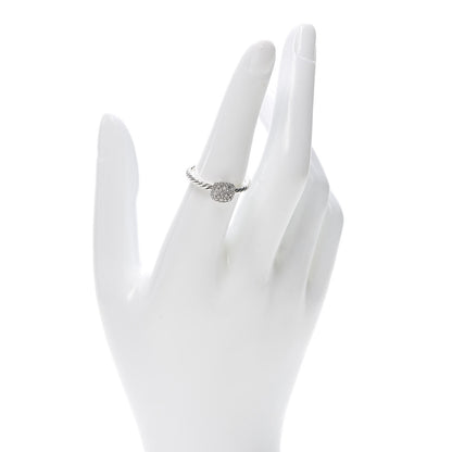 David Yurman Sterling Silver Diamond 8mm Petite Pave Ring 54 6.75 2 of 5