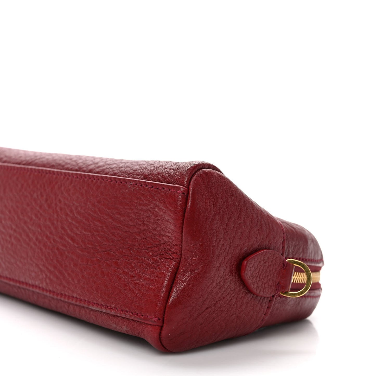 Vitello Daino Cosmetic Pouch Rubino