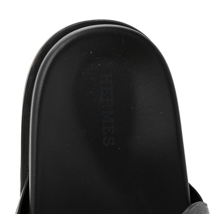 Hermes Nappa Extra Sandals 37 Black 8 of 9