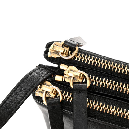 Celine Lambskin Small Trio Crossbody Bag Black 12 of 14