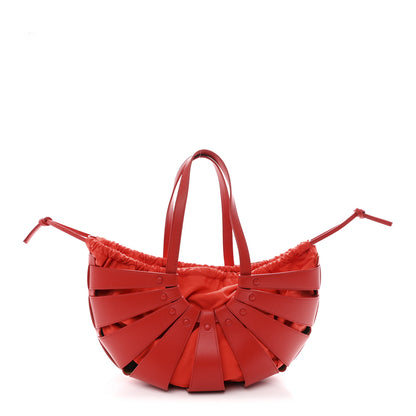 Bottega Veneta French Calfskin Shell Bag Chili Tomato 1 of 10