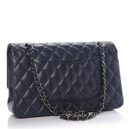 Chanel Lambskin Quilted Medium Double Flap Navy 4 of 11