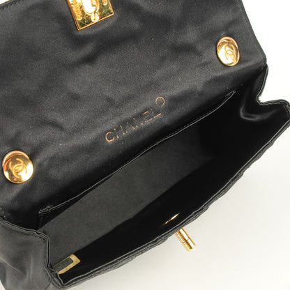 Chanel Satin Quilted Extra Mini Flap Black 8 of 8