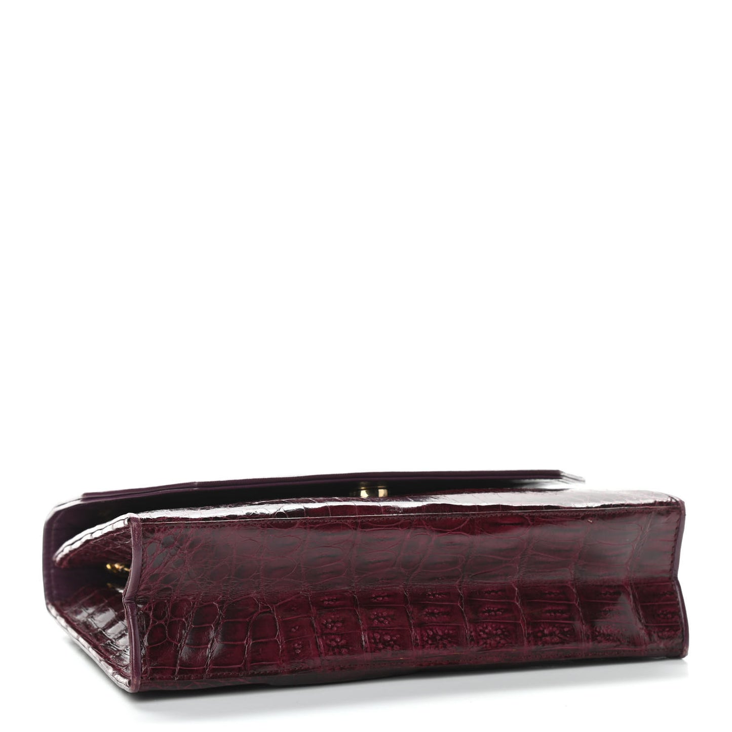 Alligator Envelope Flap Burgundy