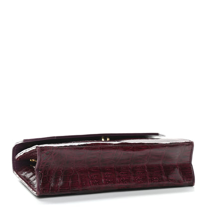 Chanel Alligator Envelope Flap Burgundy 4 of 12