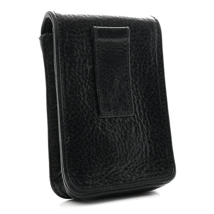 Chrome Hearts Grained Calfskin Cross Belt Pouch Cigarette Case Black 3 of 6