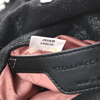 Stella McCartney Shaggy Deer Mini Falabella Fold Over Tote Black 7 of 12