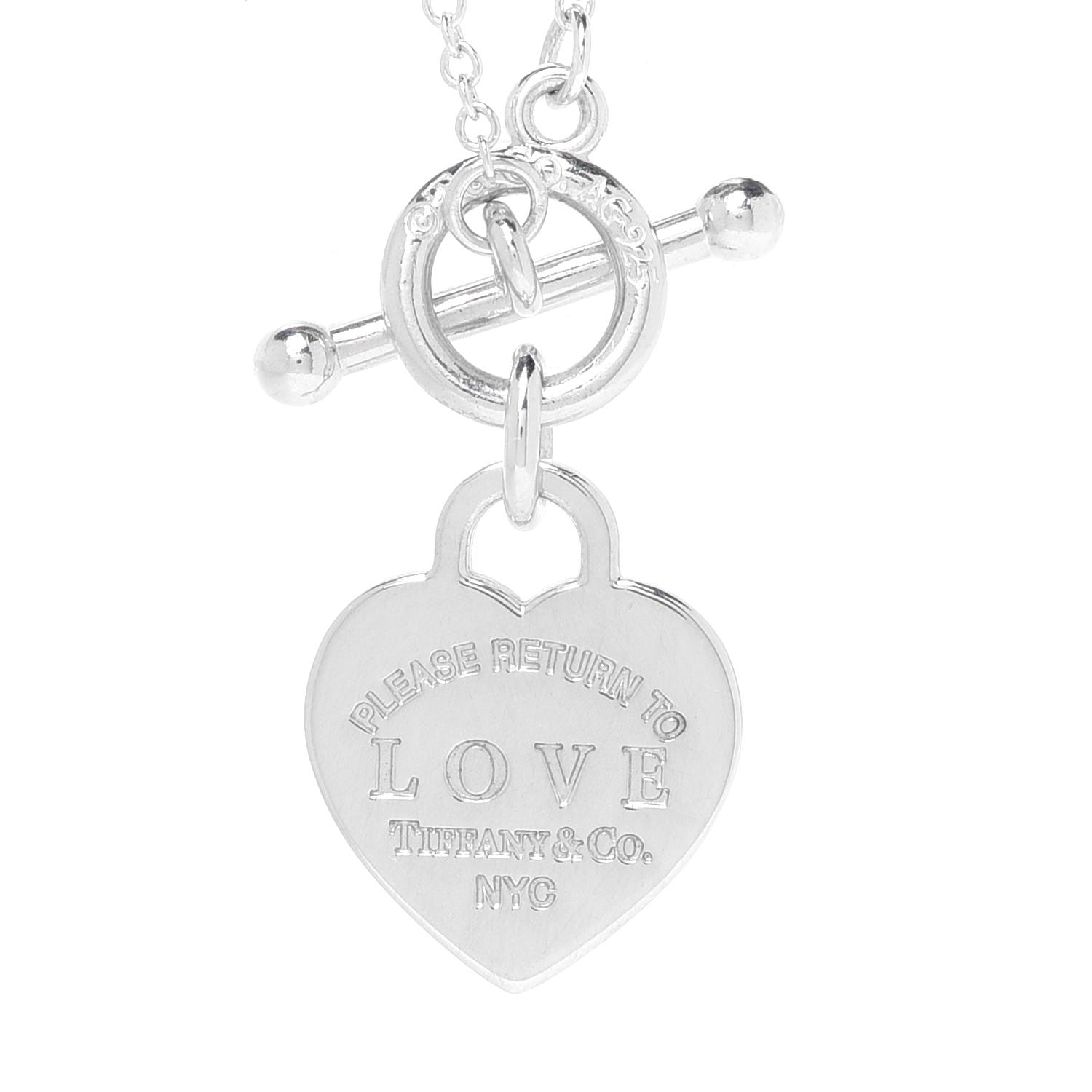 Tiffany Sterling Silver Enamel Return to Tiffany Love Heart Necklace Blue 4 of 5