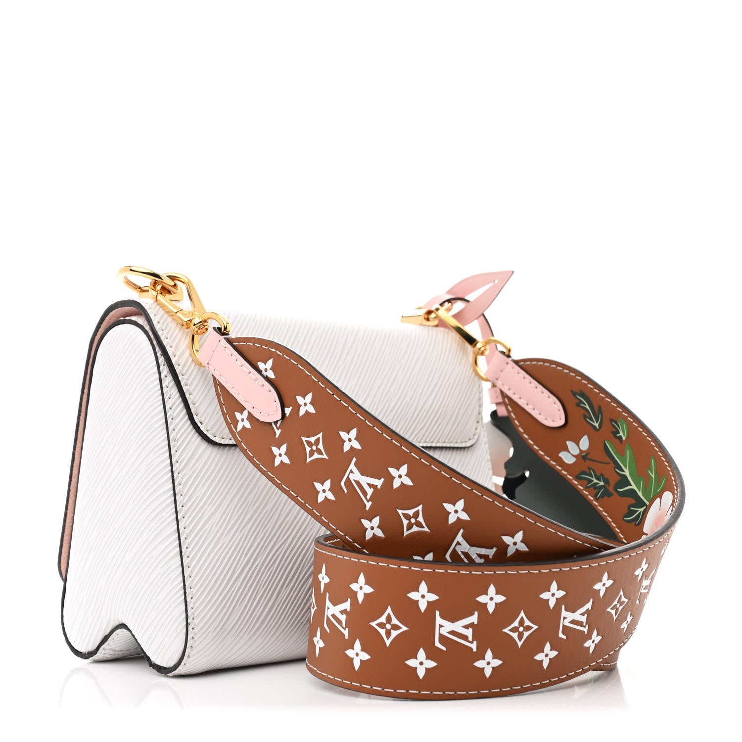 Louis Vuitton Epi Asnieres Flowers Twist Shoulder Bag PM White 2 of 9