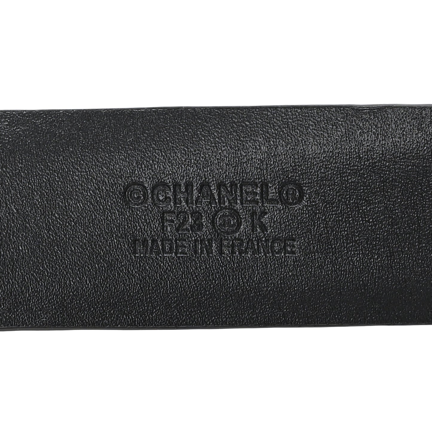 Lambskin Resin CC Belt 75 30 Black