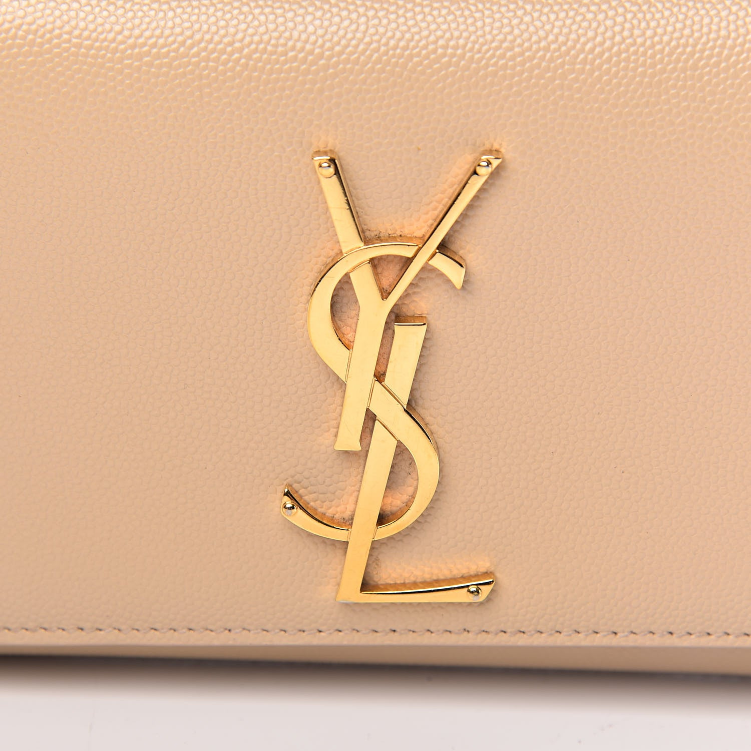 Saint Laurent Grain De Poudre Small Monogram Kate Satchel Nude Powder 14 of 15