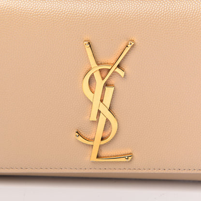 Saint Laurent Grain De Poudre Small Monogram Kate Satchel Nude Powder 14 of 15