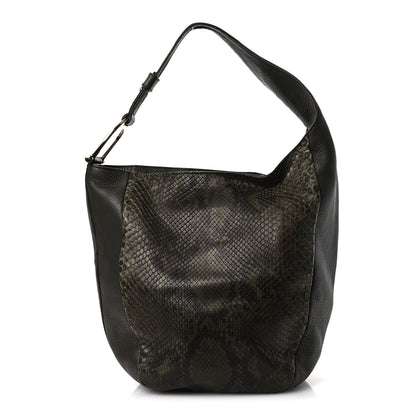 Gucci Snakeskin Greenwich Shoulder Bag Green 1 of 11