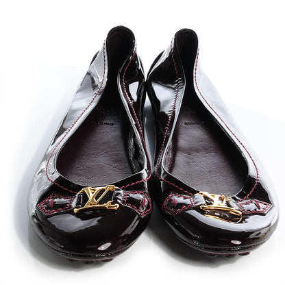 Louis Vuitton Patent Oxford Ballerina Flats Amarante Size 42 2 of 9