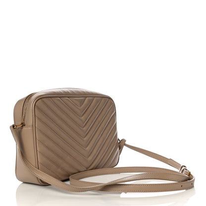 Saint Laurent Calfskin Matelasse Monogram Lou Camera Bag Dark Latte 3 of 13