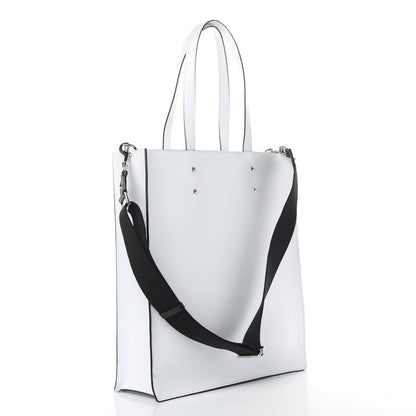 Valentino Garavani Printed Calfskin VLTN Tote Bag White 5 of 11