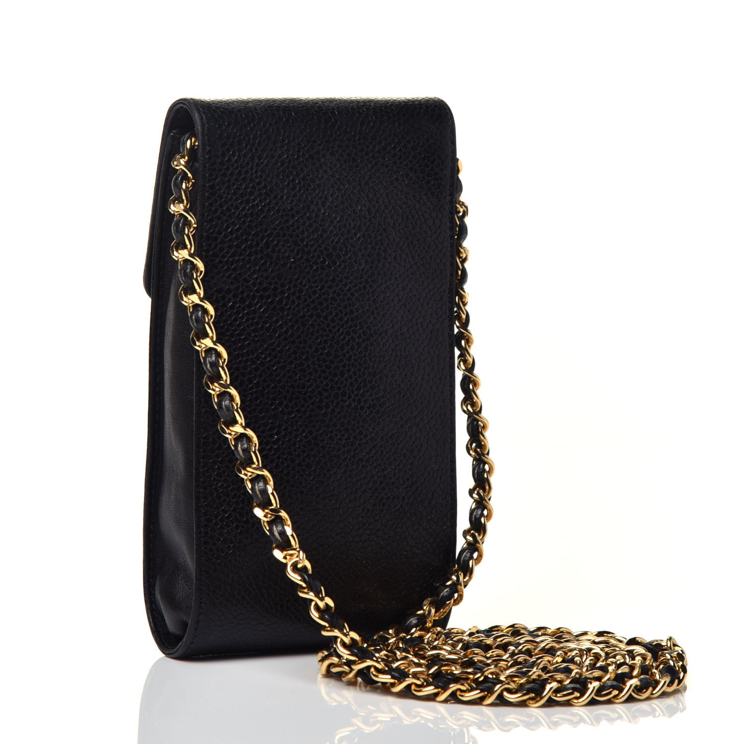 Chanel Caviar CC Phone Holder Crossbody Black 3 of 7
