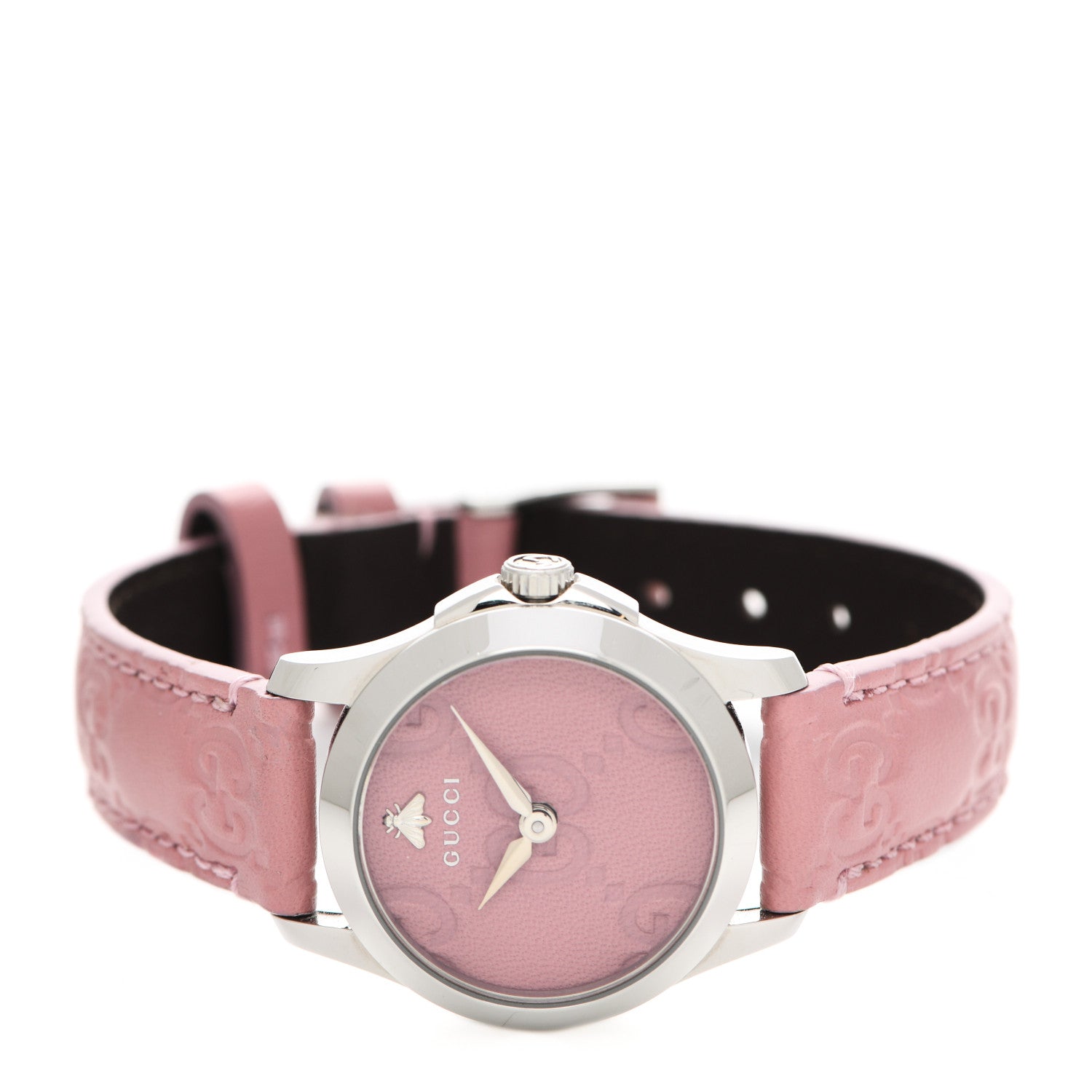 Gucci Stainless Steel Calfskin 27mm G-Timeless Quartz Watch Pink 3 of 6