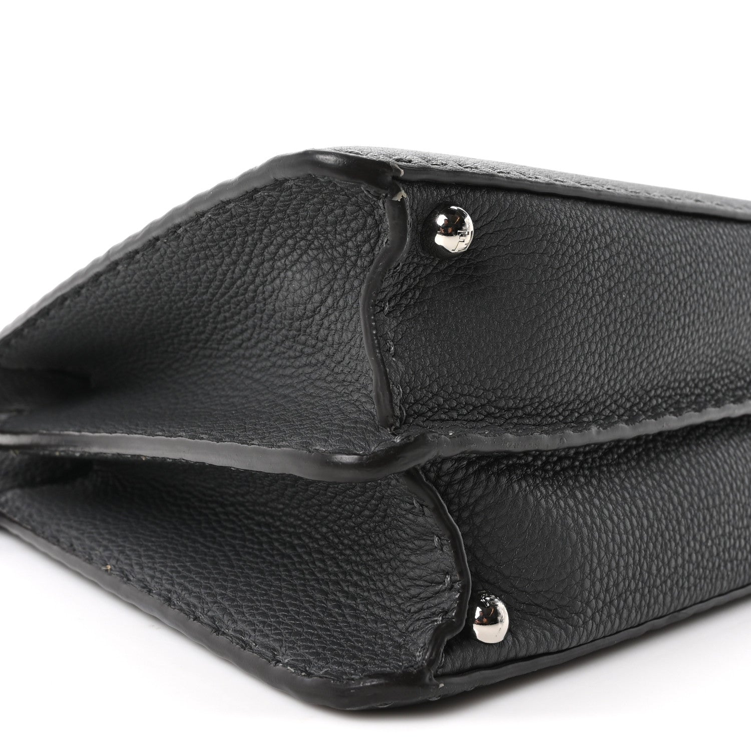 Fendi Cuoio Romano Selleria Chamois Medium Peekaboo I SEE U Satchel Asfalto Camelia 8 of 9