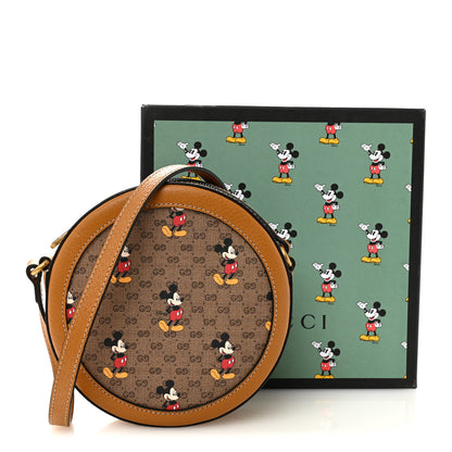 Gucci X DISNEY Mini Vintage GG Supreme Monogram Mickey Mouse Round Shoulder Bag Beige Vintage Sun Oil 11 of 11