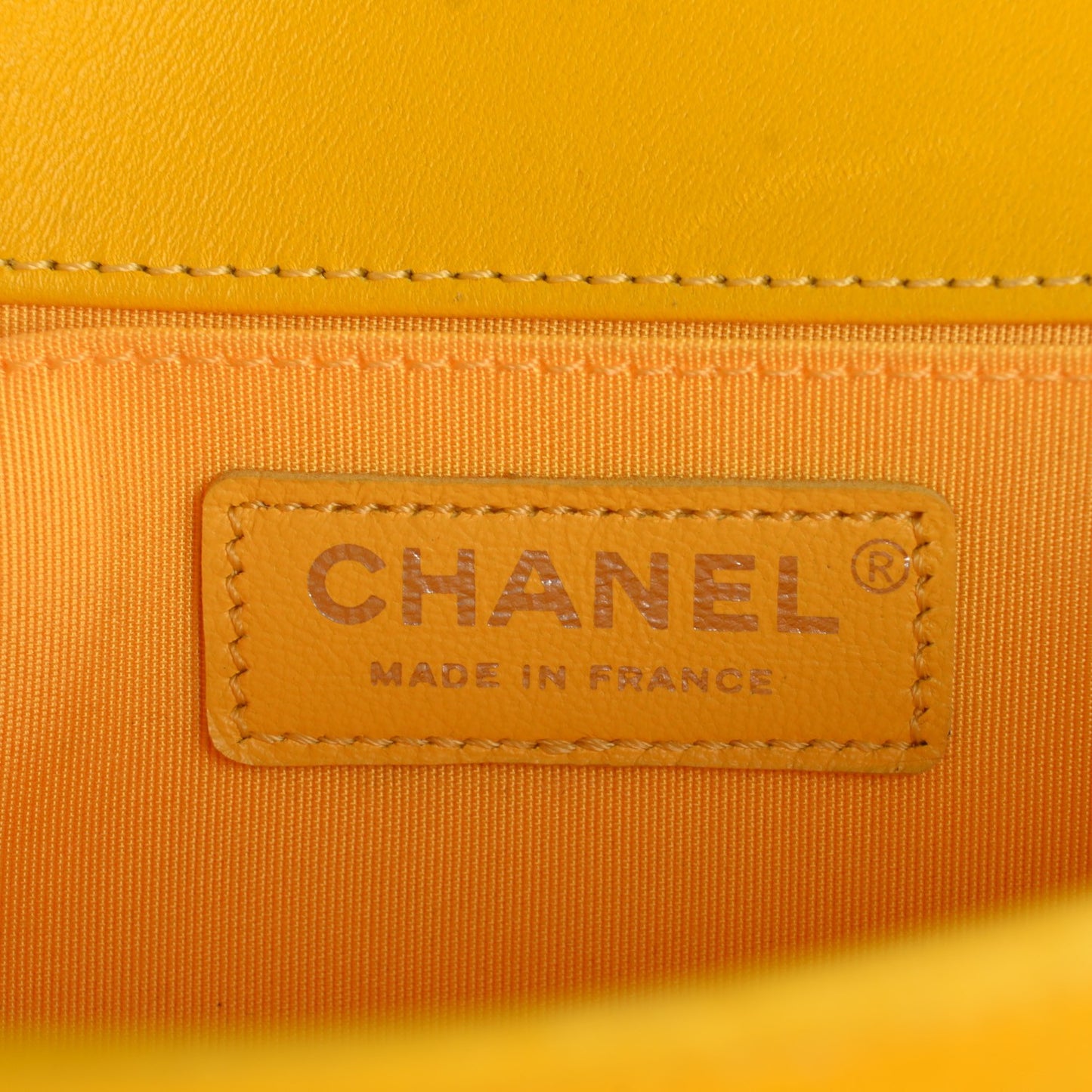 Velvet Quilted Medium Boy Flap Yellow