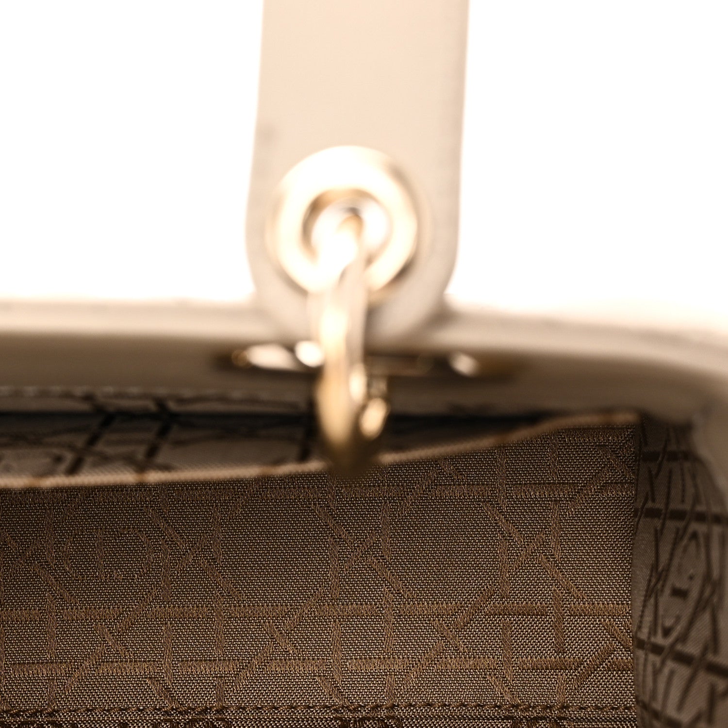 Christian Dior Lambskin Cannage Small My ABCDior Lady Dior Hazelnut 5 of 10