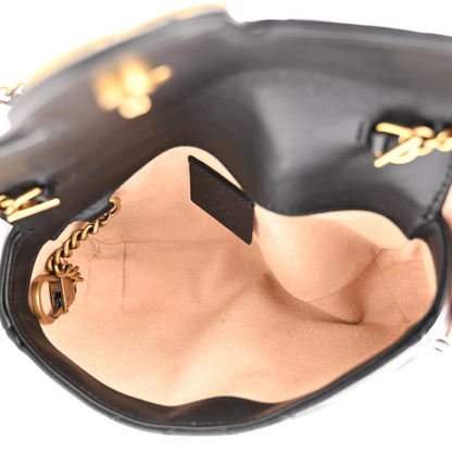 Gucci Calfskin Matelasse Super Mini GG Marmont Shoulder Bag Black 5 of 10