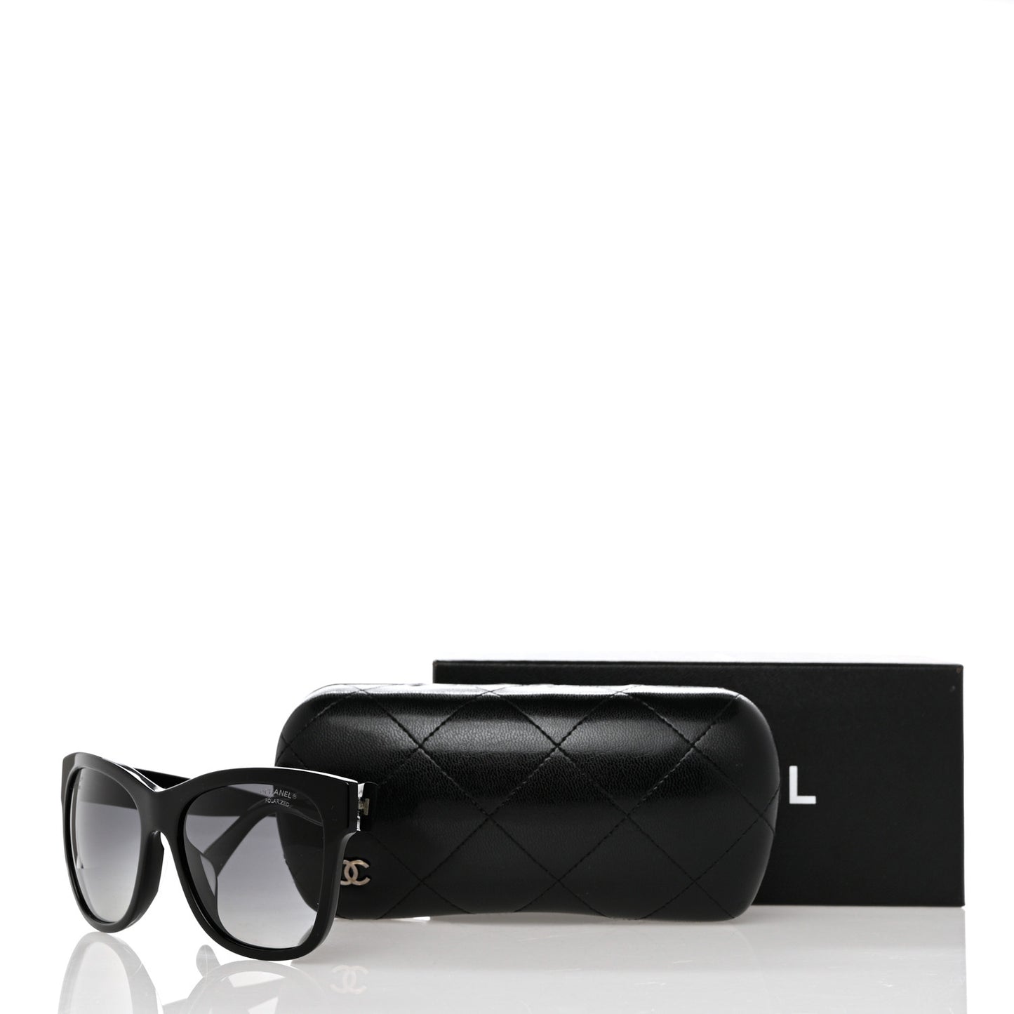 Acetate Polarized Square CC Sunglasses 5380 Black