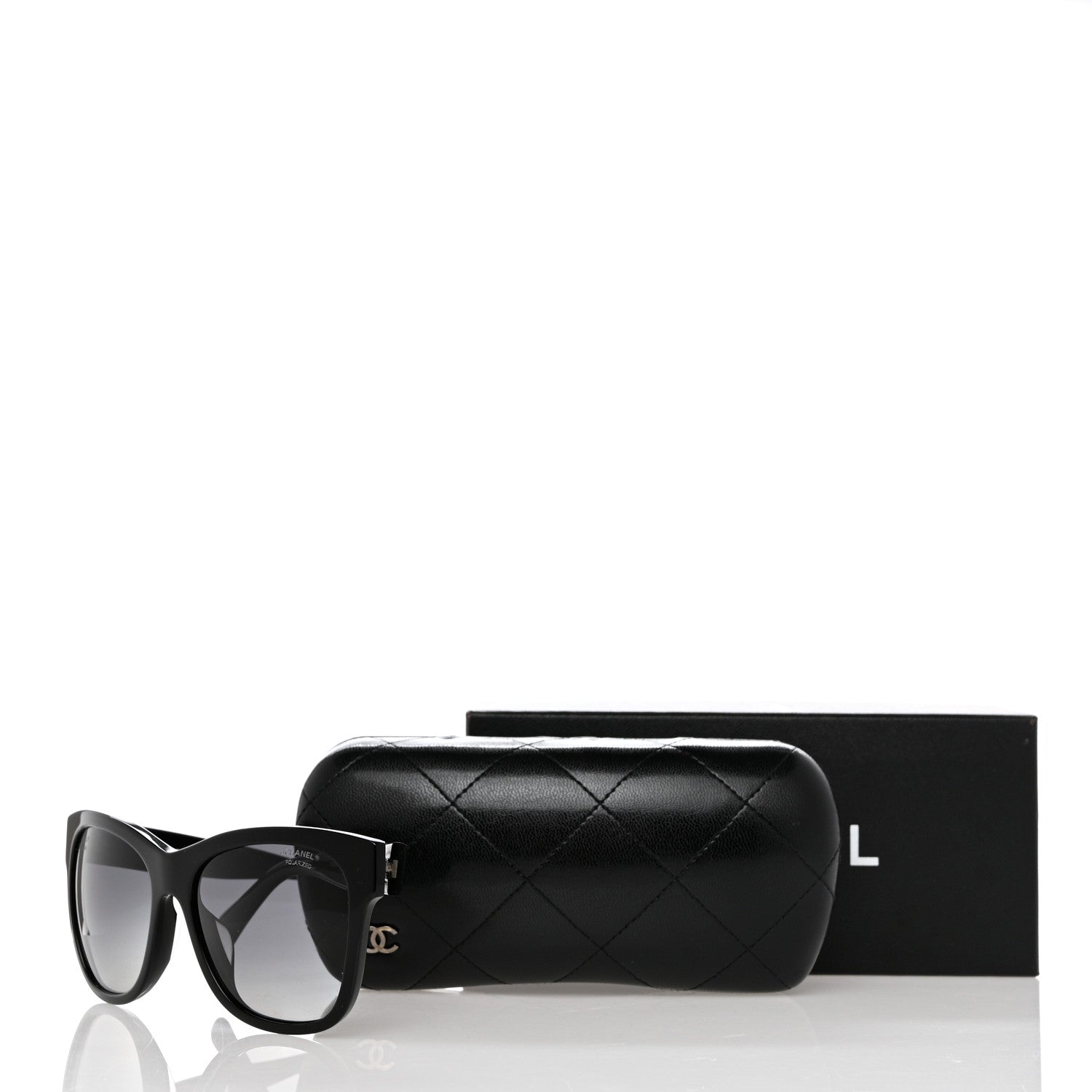 Chanel Acetate Polarized Square CC Sunglasses 5380 Black 8 of 8