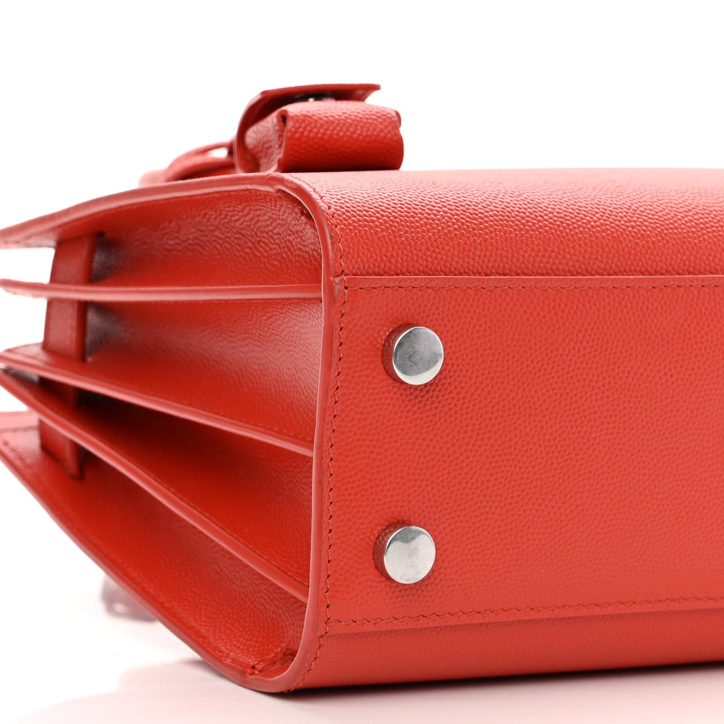 Grained Calfskin Nano Sac De Jour Lipstick Red