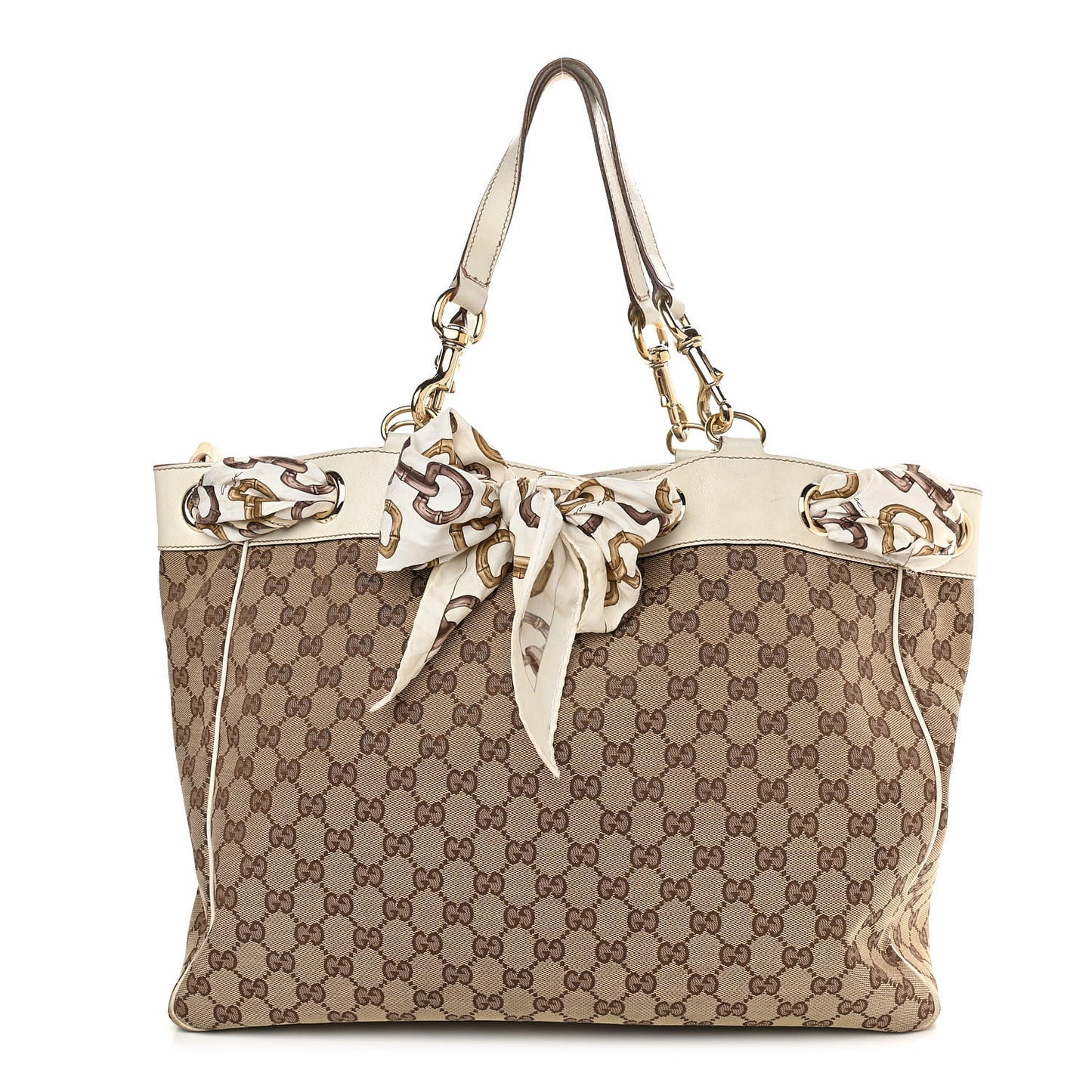 Monogram Large Positano Tote Off White