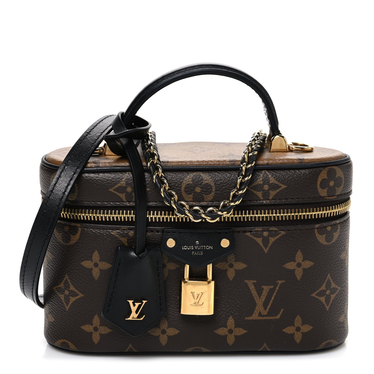 Reverse Monogram Vanity Chain Pouch