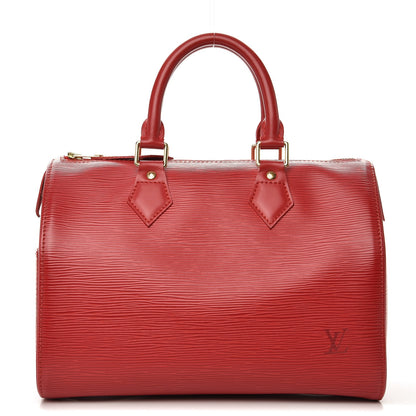 Louis Vuitton Epi Speedy 25 Castillan Red 1 of 9