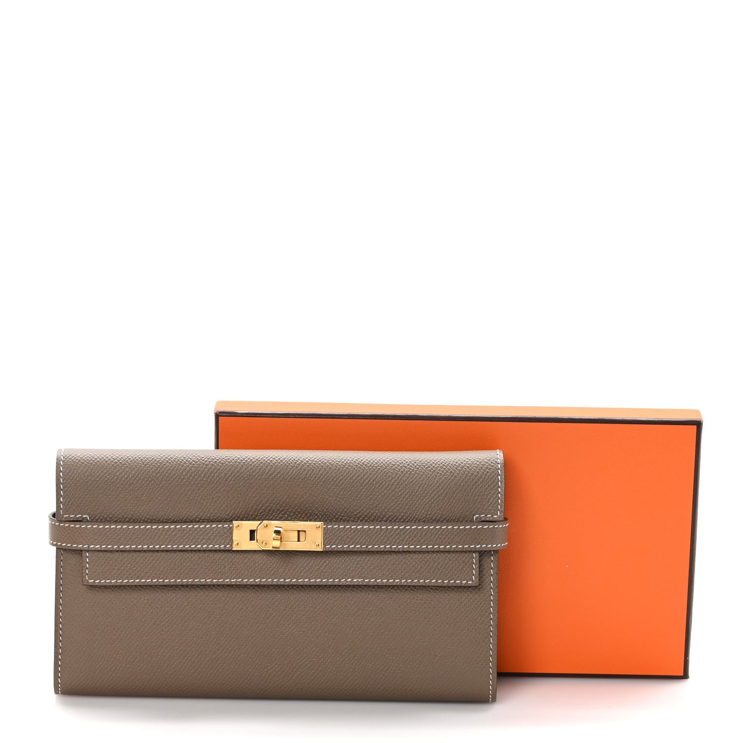 Epsom Kelly Longue Wallet Etoupe