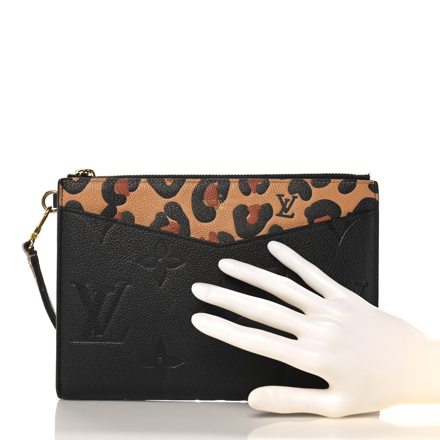 Louis Vuitton Empreinte Monogram Giant Wild at Heart Pochette Melanie MM Black 2 of 7