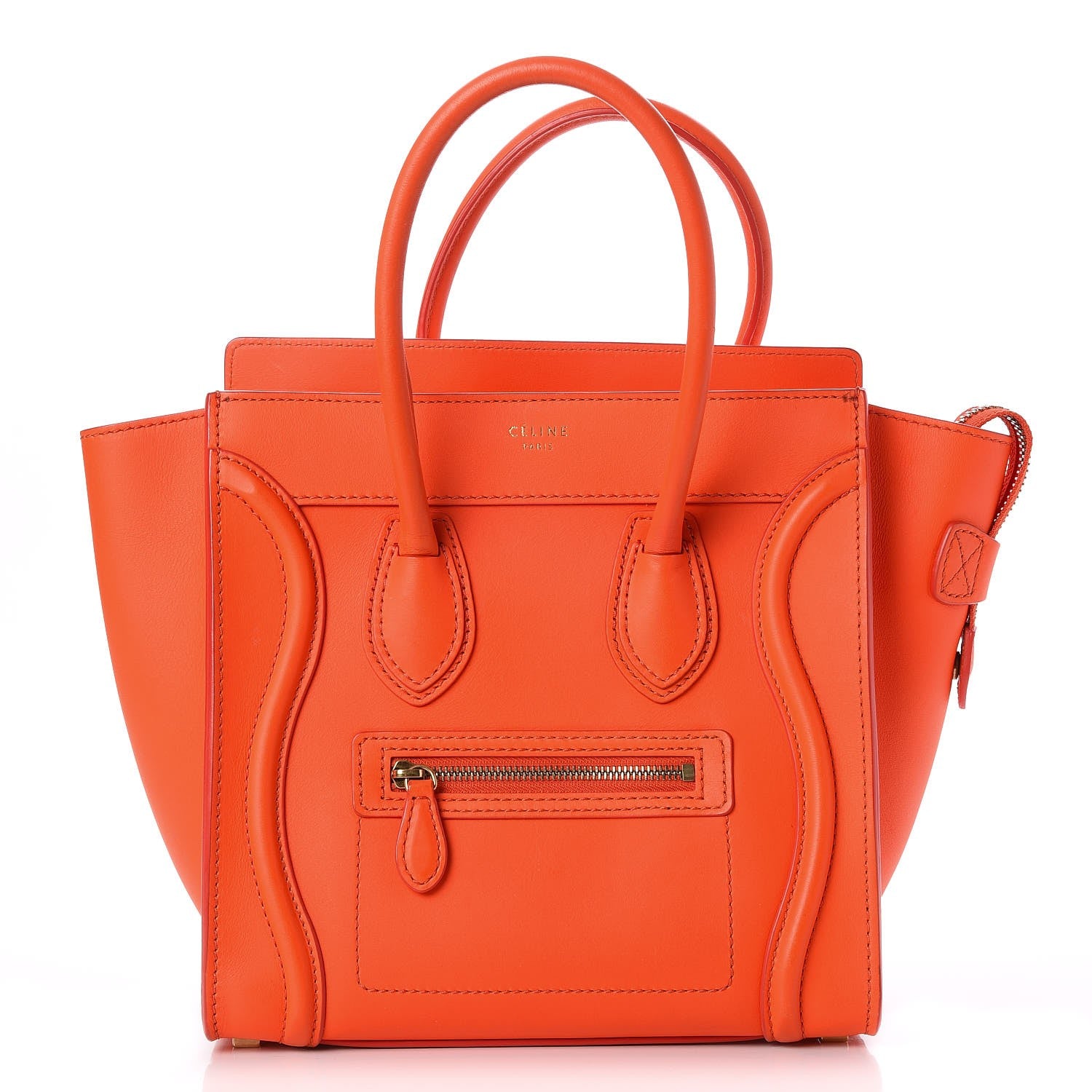 Celine Smooth Calfskin Micro Luggage Fluo Orange 1 of 7