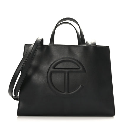 Telfar Vegan Leather Medium Shopping Bag Black 1 of 8