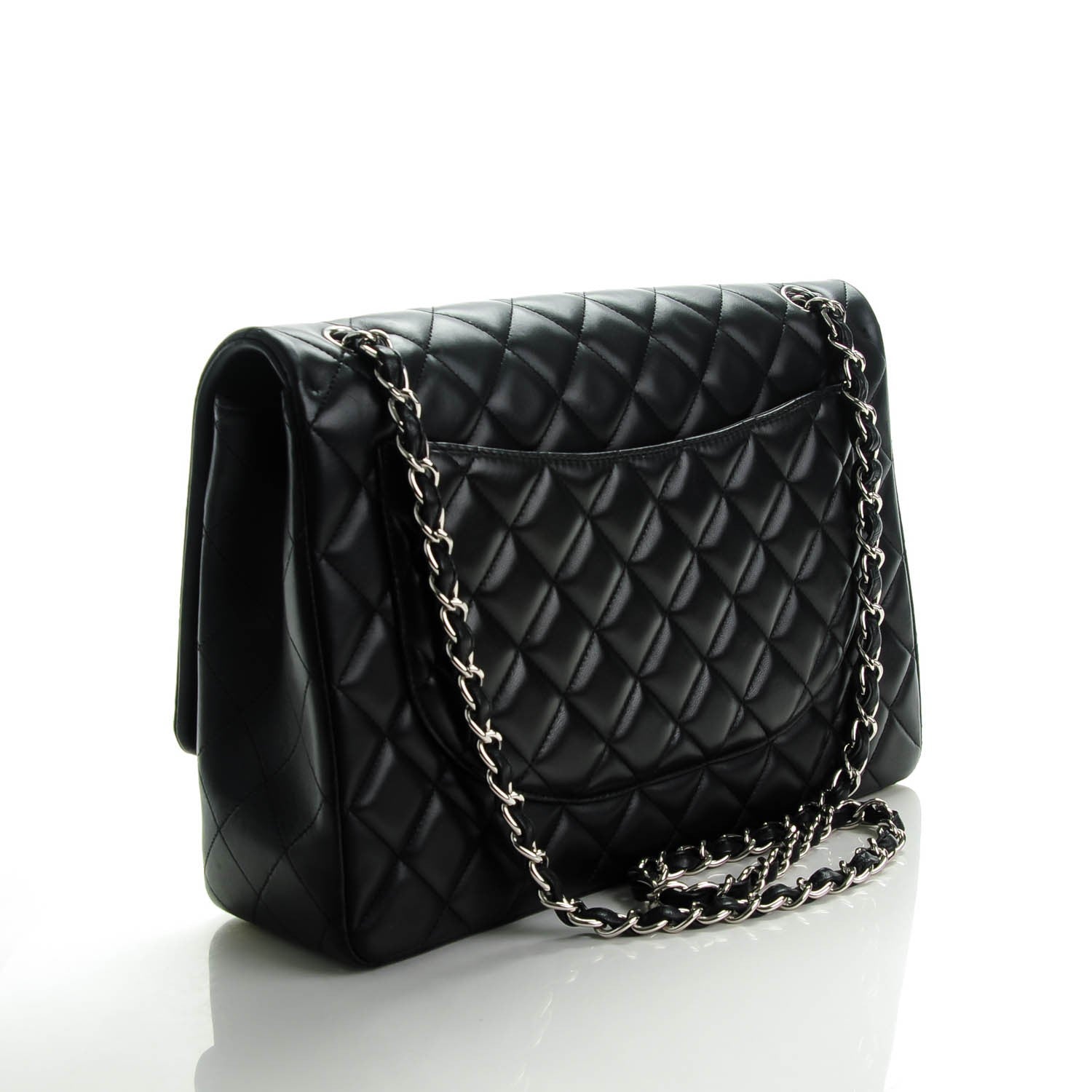 Chanel Lambskin Quilted Maxi Single Flap Black 3 of 7