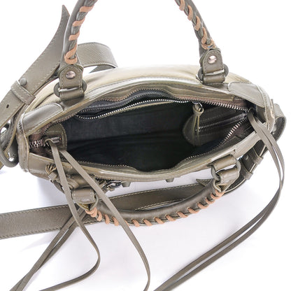 Balenciaga Nylon Agneau Rubber Hardware Mini City Khaki 6 of 8