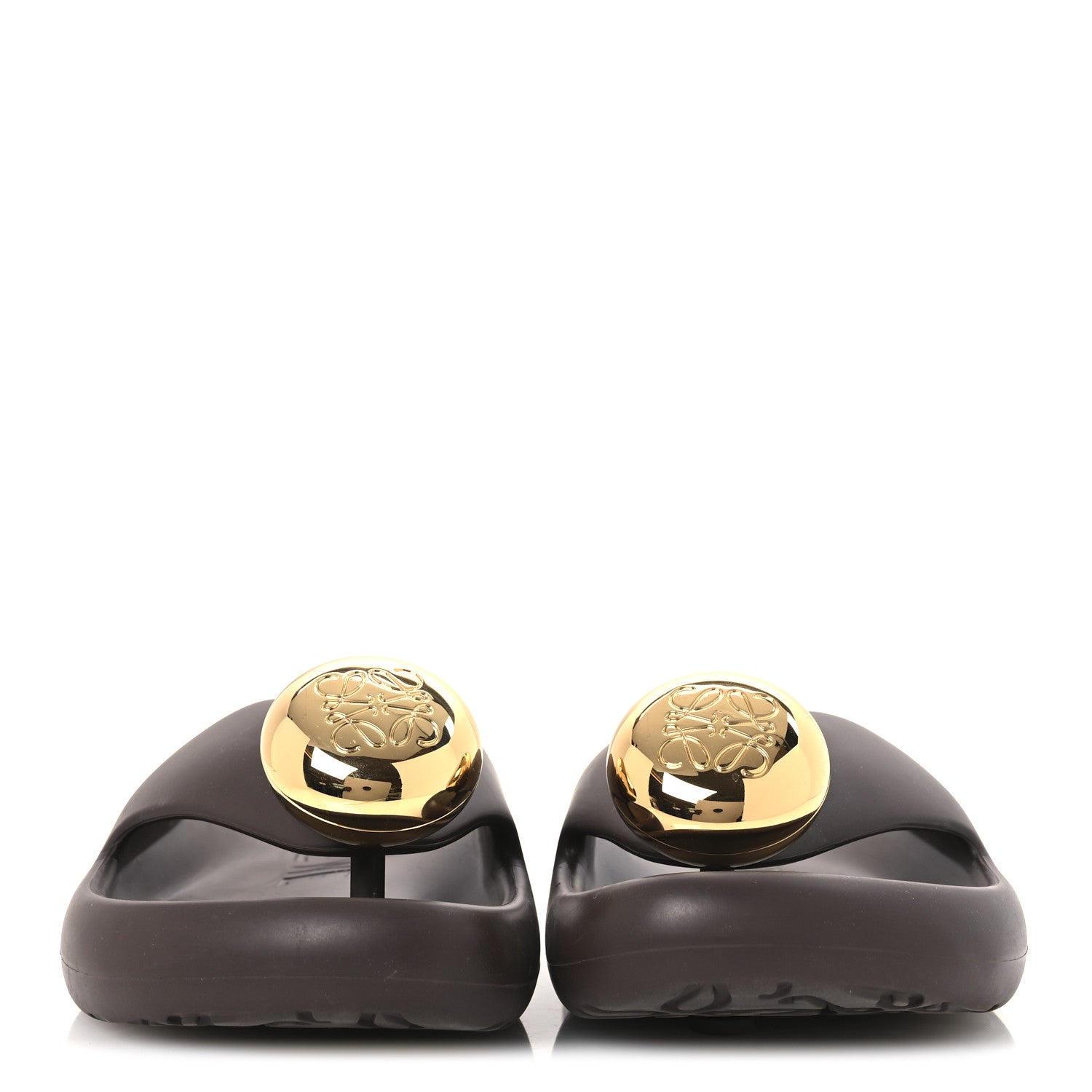Loewe Foam Rubber Paula's Ibiza Pebble Toe Post Sandals 37 Shitake 3 of 12